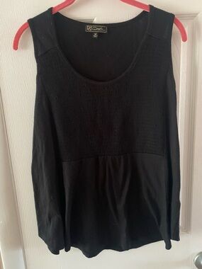 LC Lauren Conrad Black Knit Scoop Neck Tank